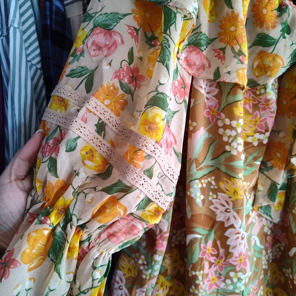 NWT PLUS SIZE BOHO MIXED PRINT  BLOUSE BY CATO - Picture 5 of 8